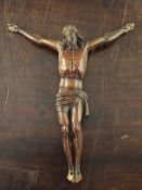 An 18th / 19th century Continental carved fruitwood Corpus Christi, 11in.