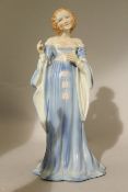 A rare Wade Art Deco underglaze porcelain figure of Juliette, c.1939, hand inscribed blue Wade