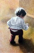 Nicholas St.John Rosse (b.1945)tempera on canvas board,'The Easter Egg Find',signed, Exhibition