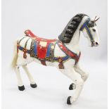 A carved and painted carousel horse, attributed to the Philadelphia Toboggan Company, 3ft 8in.