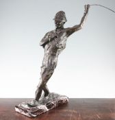 George Northup (American). A limited edition bronze, 'One Fly', modelled as an angler casting his