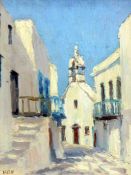 Hugh Boycott Brown (1909 - 1990)oil on board,'Malcesine, Italy',initialled,8.5 x 6.5in.