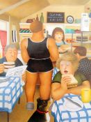 Beryl Cook (1926-2008)limited edition print,Elvira's Cafe,signed in pencil, 637/850,Overall 18.5 x