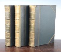 Dickens, Charles - The Works, illustrated by George Cruickshank and others, 18 vols, half green