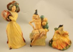 Three Wade Art Deco cellulose glazed figures of Carnival, Lady Gay and Phyllis, 1930's, all three