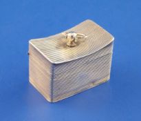 An early 20th century Dutch 833 standard silver box, thought to be part of a circumcision set, of