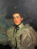Maurice William Greiffenhagen (1862-1931)oil on canvas,Portrait of Miss Somers,signed and