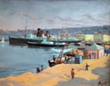 Paul Nicolai (1876-1948)oil on board,Port Alger,signed and dated 27,12.5 x 16in.