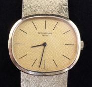 A gentleman's 1970's 18ct gold Patek Philippe Ellipse manual wind dress wrist watch, with yellow