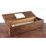 A 19th century Swiss marquetry inlaid and rosewood cased music box, by Henriot, the barrel