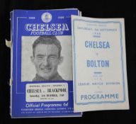Thirty two 1948-1950 Chelsea Football Club programmes, many of the 1949-50 programmes bound