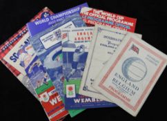 England International football programmes- 1946 v Belgium (2 versions), 1951 v Argentina, 1952 v