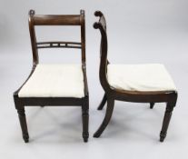 A set of six early 19th century Anglo Indian padouk dining chairs, the bar backs with turned ball