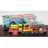 A Britains 9630 tractor and rear dump, boxed