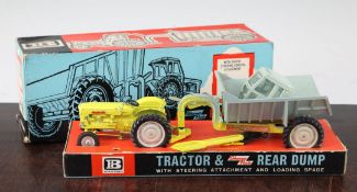 A Britains 9630 tractor and rear dump, boxed