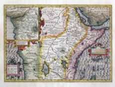 Gerard Mercatorcoloured engraving,Map of Abissino Ru Sive Pretiosi Joannis Imperiu, c.1609,overall