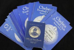 Twenty-four 1951-52 Chelsea Football Club programmes and a 1951-52 season Chelsea Football Club