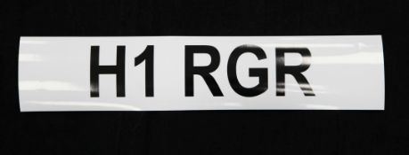 Car Registration number H1 RGR, sold with DVLA retention certificate document