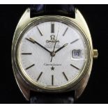 A gentleman's early 1970's steel and gold plated Omega Constellation Automatic wrist watch, with