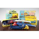 A Corgi Major 1102 Euclid tractor, a Corgi Major 1137 Ford tilt cab with detachable trailer, a Corgi