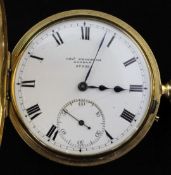 A Victorian 18ct gold keyless lever half hunter pocket watch by Charles Frodsham, London, together