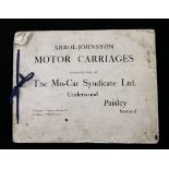 Arrol- Johnston - Motor Carriages, manufactured by the Mo-Car Syndicate Ltd, Underwood, Paisley,