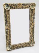Anthony Redmile. A rectangular shaped wall mirror, encrusted with various shells, rear mounts,