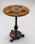 A 19th century circular specimen marble topped occasional table, with an inlaid border or various