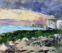 Jean Esme Oregon Cooke RA (1927-2008)oil on canvas,'Shining Sea',signed,12 x 14in.