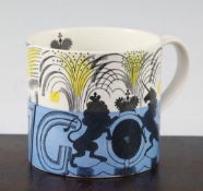 Eric Ravilious for Wedgwood. A 1937 George VI coronation mug, printed in black with the lower half
