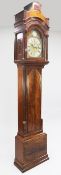 Robert Higgs of London. A George III mahogany eight day longcase clock the 12 inch brass dial with
