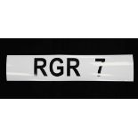 Car registration number RGR 7, sold with DVLA retention certificate.