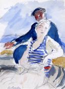 Charles Camoin (1879-1965)watercolour and pencil on paper,Promenade en Barque, 1932,stamped