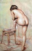 Charles Maurin (1856-1914)pastel on paper,La Toilette,signed,16.75 x 11in.