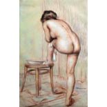 Charles Maurin (1856-1914)pastel on paper,La Toilette,signed,16.75 x 11in.