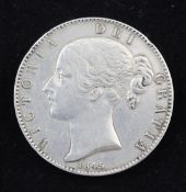 A Queen Victoria crown 1845, young head, VF with slight nicks