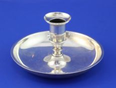 A Victorian silver travelling? chamberstick, with detachable stem, Robert Harper, London, 1882,