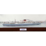 A scale model of MV 'Port Sydney' built in 1953 by Swan & Hunter & Wigham Richardson Ltd, within a