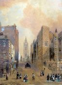 William Gawin Herdman (1805-1882)watercolour,Water Street and tower vaults, Liverpool,signed and