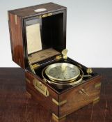 A Victorian two day marine chronometer, by Richard Hornby of Liverpool, No.1034, with brass inset