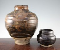 Thomas 'Sam' Haile (1908-1948). A large stoneware vase and a similar smaller vase, the large ovoid