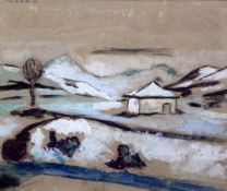 Helmuth Macke (1891-1936)watercolour and charcoal on paper,Landscape,signed in ink and dated 1918,10