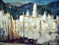 William Ludlow (fl.1930-1960)oil on board,Portofino,signed,14 x 18in.
