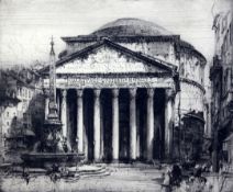 Hedley Fitton (1859-1929)etching,The Pantheon, Rome,signed in pencil,17.5 x 22in.