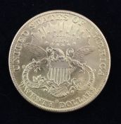 A United States of America 1904 20 dollar gold coin.