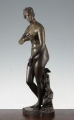 A French bronze figure of the Medici Venus, reduction cast by Barbedienne after the Antique, late