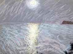 Jean Esme Oregon Cooke RA (1927-2008)pastel,Sun over the sea,signed,10 x 14.5in.