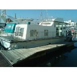 The Houseboat "Medusa", 39ft, as moored at Denton Island, Newhaven, fibre glass hull, well