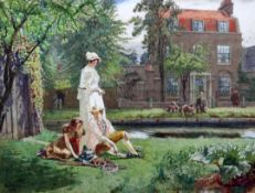 Henry Reynolds Steer (1858-1928)watercolour and bodycolour,'Sweet Summer Recreation',signed and