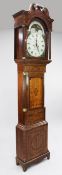Crossley of Birmingham. An early 19th century inlaid mahogany and oak eight day longcase clock,